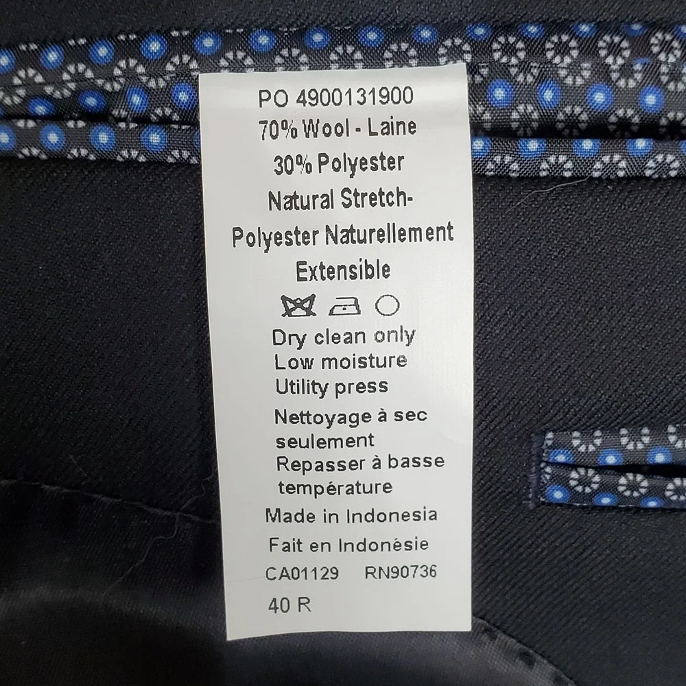 Lauren Ralph Lauren Suit Coat Sports Jacket Black 40‎ Regular Wool Blend